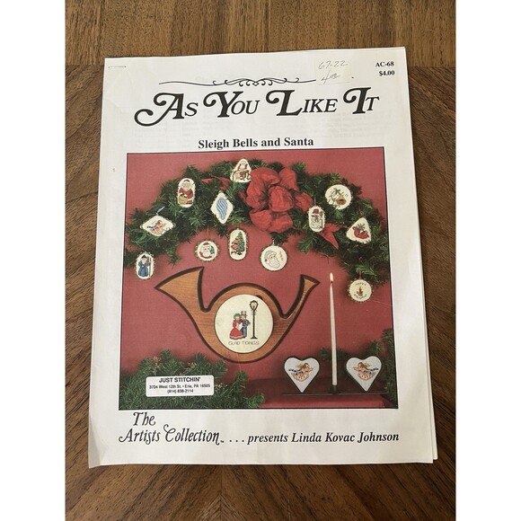 8 Heartstrings Pat Thode Designer Cross Stitch Christmas Ornament Tin Collection - Picture 6 of 6